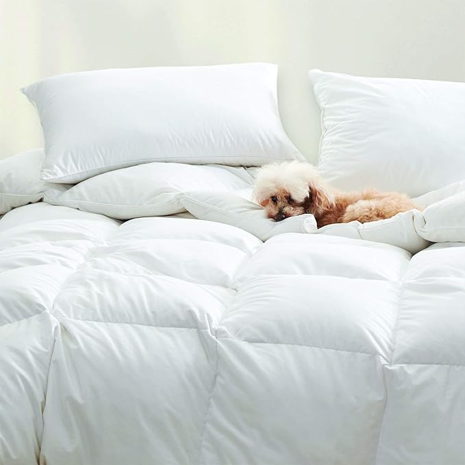 Cuddledown Dreamstead Down Alternative Comforter | Soft, Lofty, Cloudlike | 100% Cotton, Percale Weave | Premium European Fill | Duvet Insert | Hypoallergenic | Handcrafted | Oeko-TEX Standard 100