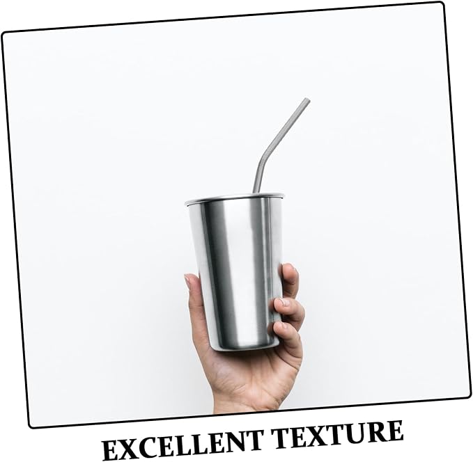 Hemobllo 18pcs Reusable Stainless Steel Straws Set with Polished Smooth Surface, Includes Straight and Bent Straws with Cleaning Brushes, for Boating and Family Gatherings