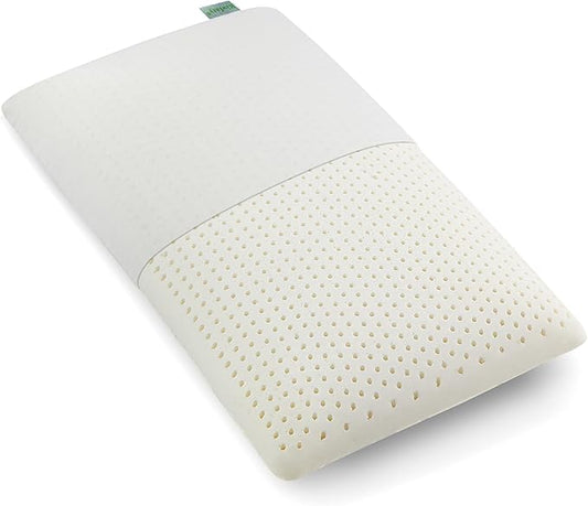 100% Natural Talalay Latex Pillow, Luxury Standard Strong Support Sleeping Bed Pillow for Side, Back, and Stomach Sleepers, Firm Latex Foam Pillow, Removable Breathable Cotton Cover (Standard (Firm))