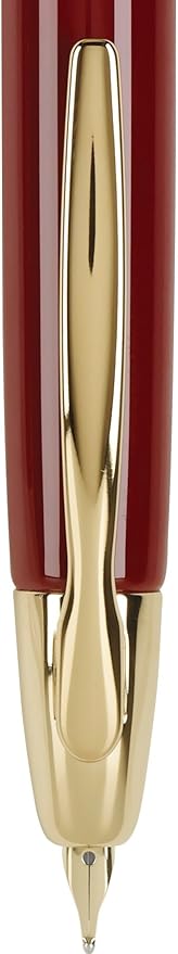 Pilot Vanishing Point Collection Retractable Fountain Pen, Red with Gold Accents, Blue Ink, Fine Nib (60167)