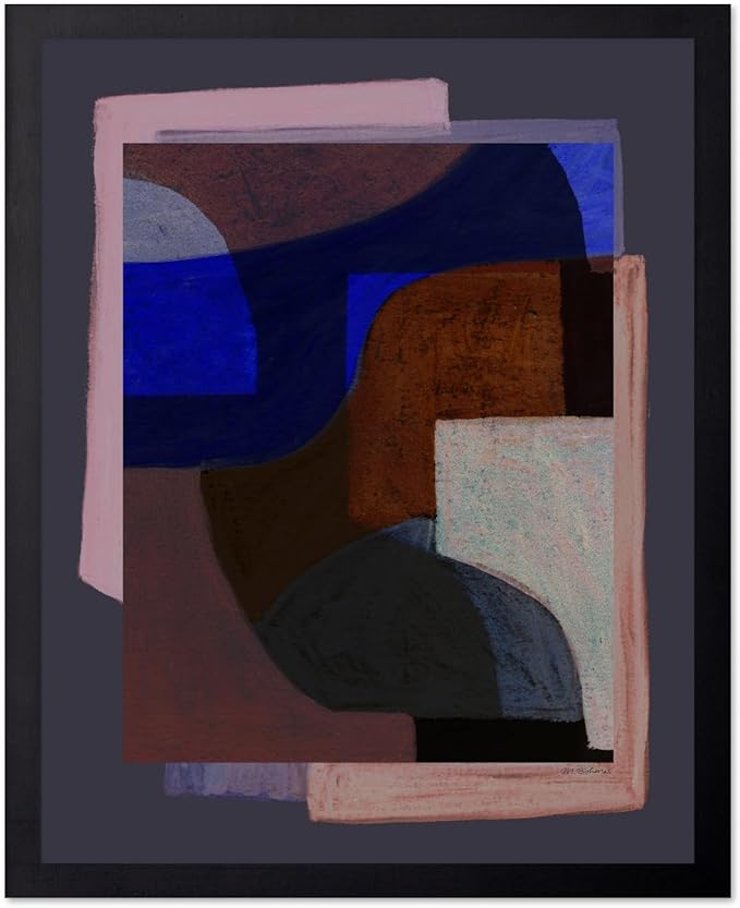 Monem Art Modern Geometric Abstract Print - Contemporary Minimalist Shapes Painting Poster - Wall Decor for Living Room, Bedroom or Office - 16x20 Unframed Wall Art by Mareike Bohmer