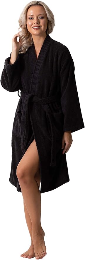 Luxurious Turkish Terry Kimono Collar Super-Soft Terry Absorbent Bathrobes for Women