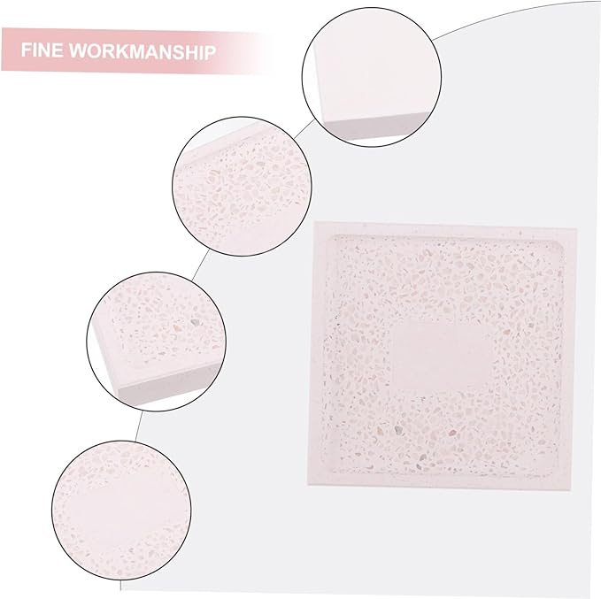 Diatomite Soap Dish Holder with Quick Drying and Anti-Slip Features Clay and Pebble Material Soap Tray for Bathroom Use Flat Bottom Design Stylish and Practical