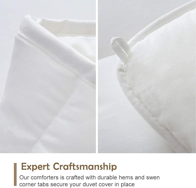 DWR 100% Cotton Fabric Covered Down Alternative Comforter| Lightweight, California King (102x94)
