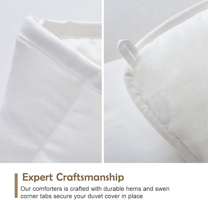 DWR 100% Cotton Fabric Covered Down Alternative Comforter| All-Season Weight, California King (102x94)