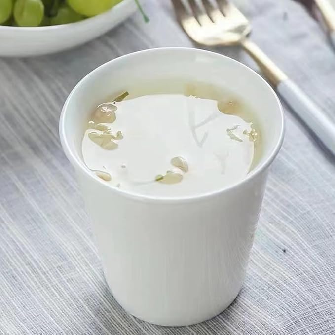 Paper Cup Design Ceramic Mug Eco-Friendly Reusable Cup, Minimalist Home & Office Use. (White & 280 ml)