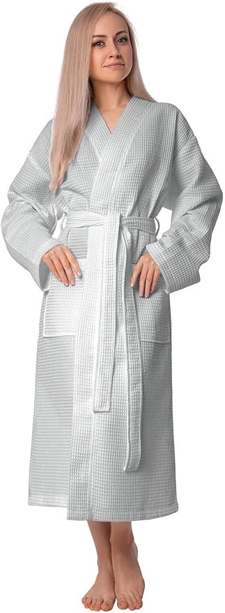 BAGNO MILANO Women's Robes, Waffle Robes For Women, Turkish Cotton Bathrobes For Women