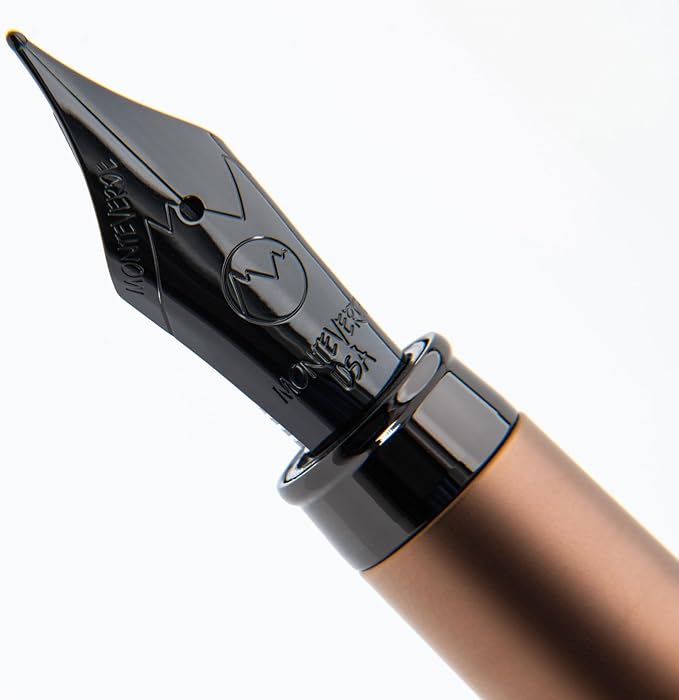 Monteverde Innova Formula M Fountain Pen, Bronze - Fine Nib, Luxury Pen with PVD Coating, Refillable, JoWo Stainless Steel Nib, Premium Gift Box