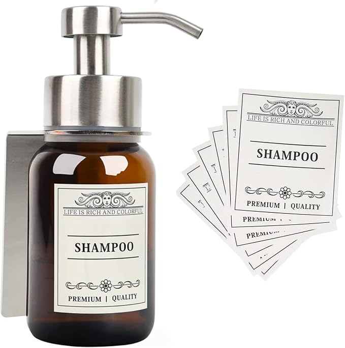 Lotion Dispenser 2-Pack Shower Soap Dispenser Set with Pump and Wall Mount Multi-Scene soap Bottle(Silver Set of 1)