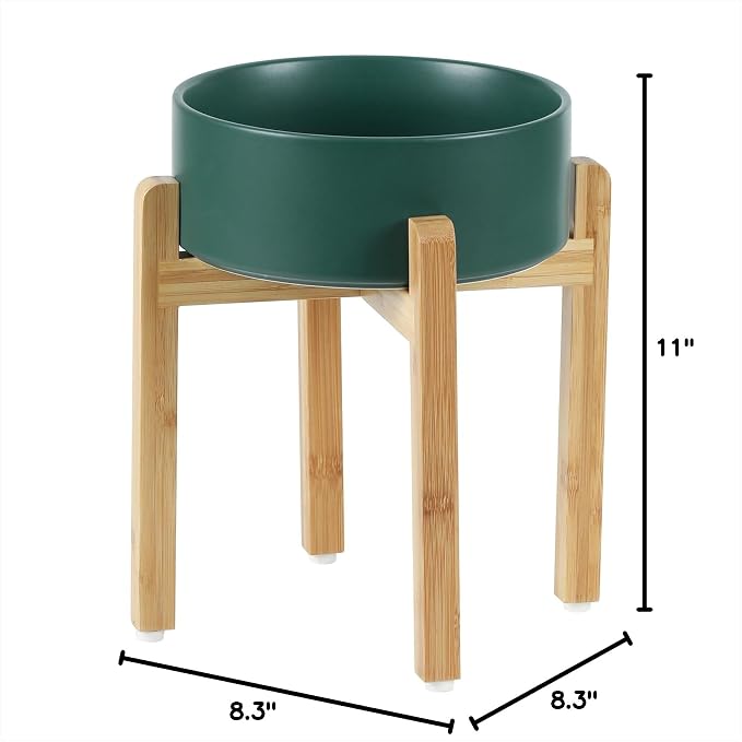 Havniva 8.3” Dog Bowls Elevated Ceramic Dog Food and Water Bowl, Raised Dog Water Bowl with Stand Non-Slip Rubber Base Large Capacity Feeding Pet Food Bowl for Large Dogs