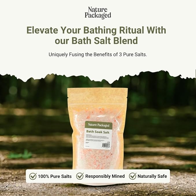 Bath Salts Blend (16oz - Pack of 1) - Pure Coarse Grain Mineral Salt - Used as Salt Bath, Bath Soak, Foot Soak, Spa or Foot Salts Bath