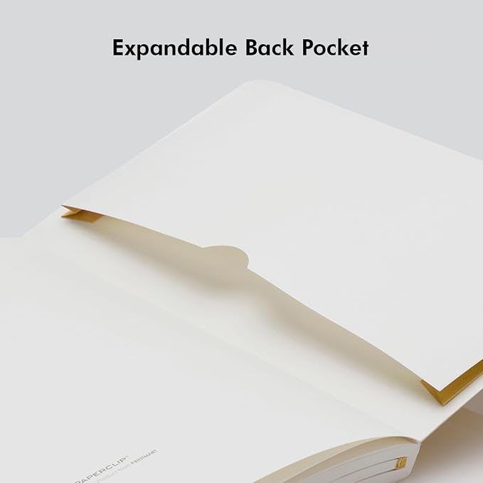 myPAPERCLIP Executive Series A5 Checks/Square Grid Notebook | 192 Pages, 80 GSM, Soft Cover, A5 (5.83 x 8.27 in) | Flat Lay | Bookmark, Elastic Closure & Back Pocket | Yellow