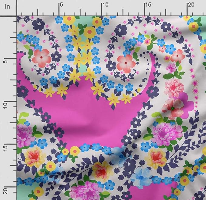 Soimoi Heavyweight Cotton Canvas Fabric Material - 56 Inch Wide, Purple - Asian Print, Ideal for Making Durable Tote Bags, Backpacks, Jackets, Upholstery, Cushions, Outdoor Furniture Covers, 1 Yard