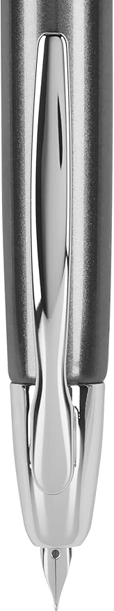 PILOT Vanishing Point Collection Refillable & Retractable Fountain Pen, Gun Metal Gray Barrel with Rhodium Accents, Blue Ink, Broad Nib (60633)