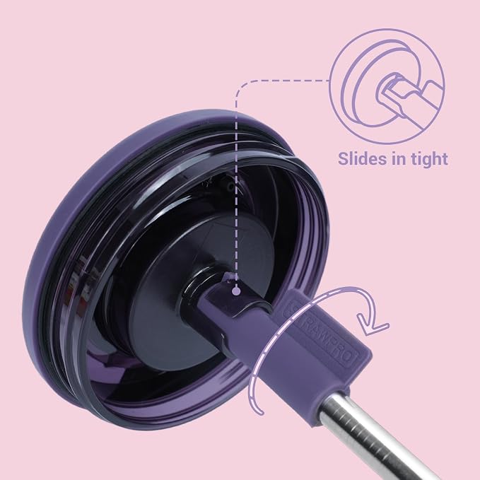 Jetstop Straw Kit Compatible with Brumate Era 40 oz - 4 Stainless Steel Straws with Silicone Straw Connectors, Sealing Rings & Cleaning Brushes - Reusable Accessories for Brümate Tumbler