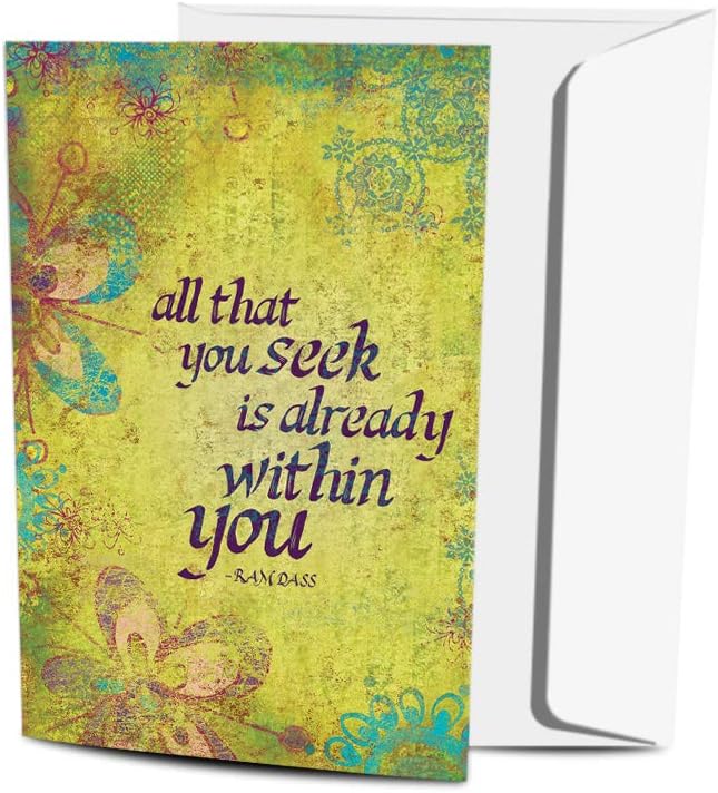Tree-Free Greetings - All Occasion Cards - Artful Designs - 12 Greeting Cards + White Envelopes - Made in USA - 100% Recycled Paper - 4 x 6 - Within You (FS56157)