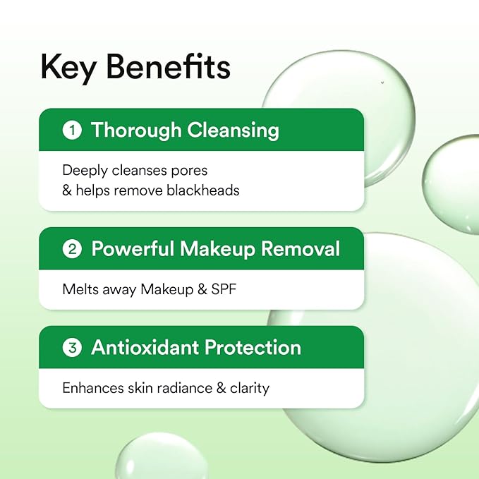 Hydrating Light Cleansing Oil for Sensitive Skin, Waterproof Makeup Remover & Blackhead Cleaner with Rice Bran Oil, Turmeric, and Centella Asiatica, Korean Skin care (205ml/6.93 fl oz)