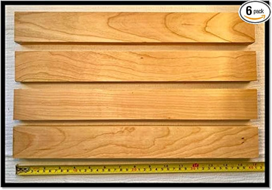 Woodchucks Wood 3/4 Inch x 2 Inch x 16 Inch Solid Cherry Lumber Boards as Cutting Board Wood (6 Pack)
