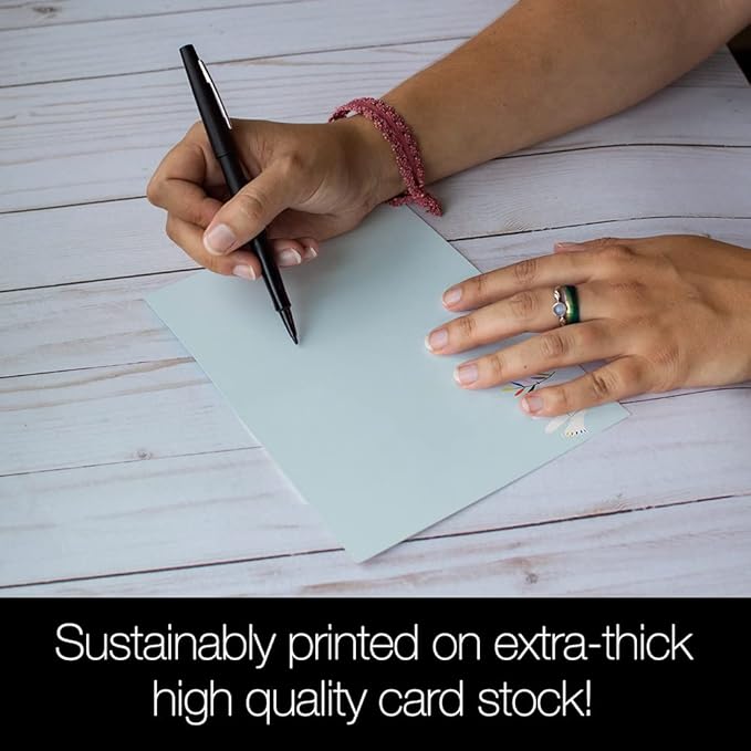 Tree-Free Greetings - All Occcasion Cards - 12 Cards + 12 White Envelopes - Made in USA - 100% Recycled Paper - 4"x6" - Beautiful Peace (FS54553)