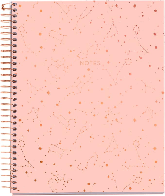 Miquelrius - A5 Notebook, Hard Cover Notebook, 4 Colors of Stripes, 120 Squared Sheets, 70 g/m² microperforated Paper with 2 Holes for 2 Rings, Blue Color, Constellation Design