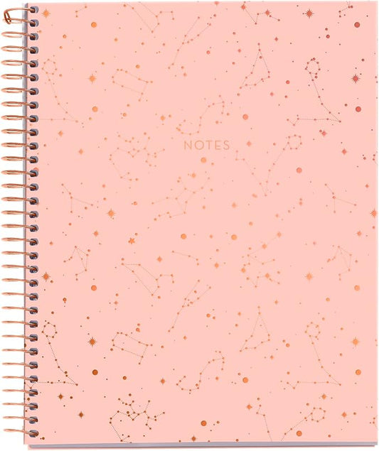Miquelrius - A5 Notebook, Hard Cover Notebook, 4 Colors of Stripes, 120 Squared Sheets, 70 g/m² microperforated Paper with 2 Holes for 2 Rings, Blue Color, Constellation Design
