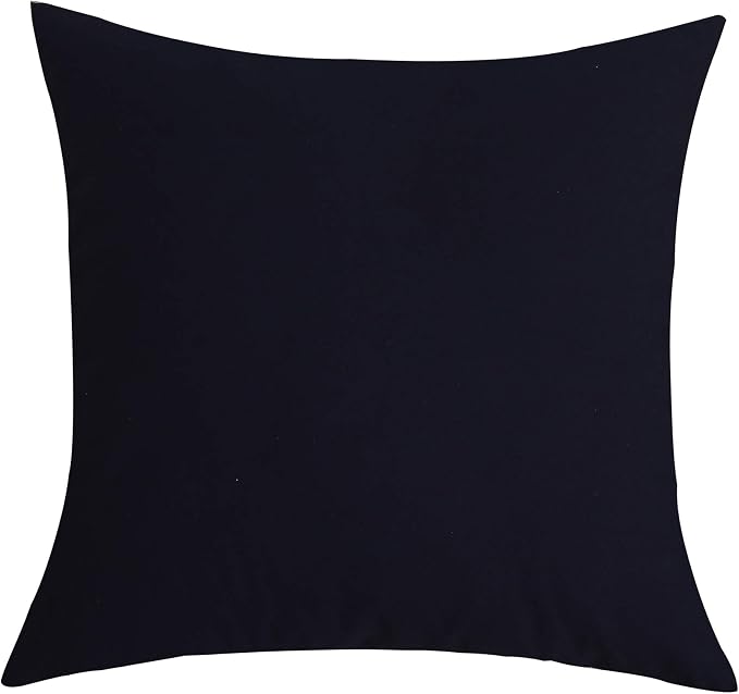 TangDepot 100% Cotton Solid Throw Pillow Cover 16x16 Dark Navy | 100% cotton, same-color zip, machine wash & air dry. For living room, bedroom, office, car. 42 colors, 189 sizes. Cover only.