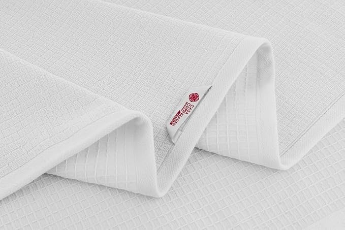 CASA COPENHAGEN Waffle 2Pcs 100% Egyptian Cotton Large Designer Bathsheet Towels Gift Set- White, 35"x70" 2Bath Sheet Towels for Bathroom (Box Pack, Set for Women & Men)