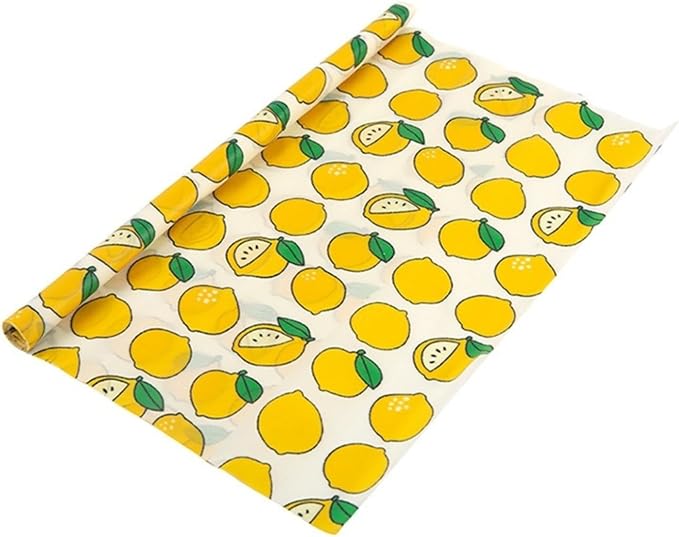 Beeswax food preservation cloth can be reused, cut, organic cotton, environmentally friendly, zero waste plastic preservation film substitute, 30x100cm roll (fruit/flower pattern)