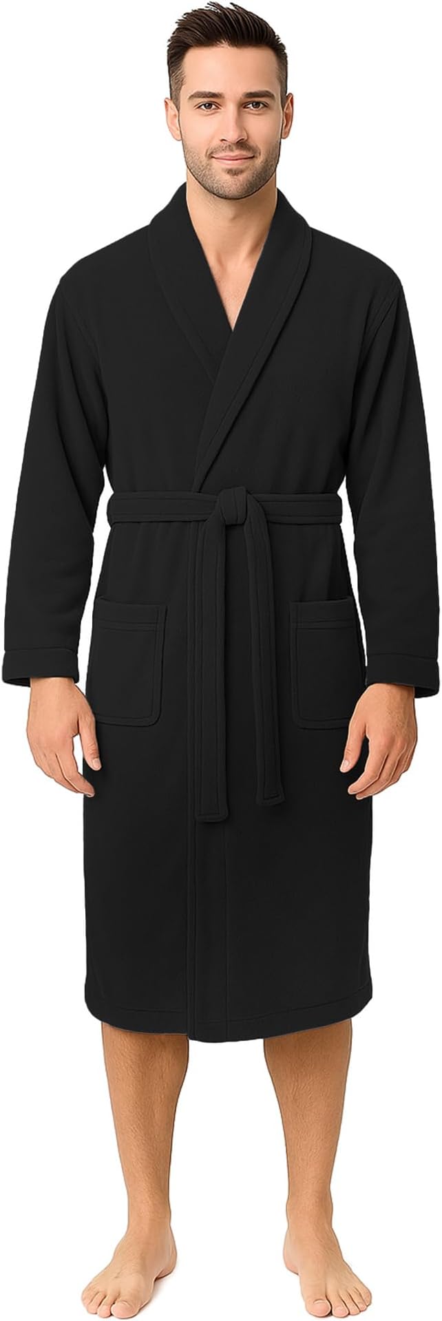 RIVERSIDE Premium 100% Cotton Terry Bathrobe For Women and Men - Soft Towel Robes with Shawl Collar Ajdustable Belt & Pockets
