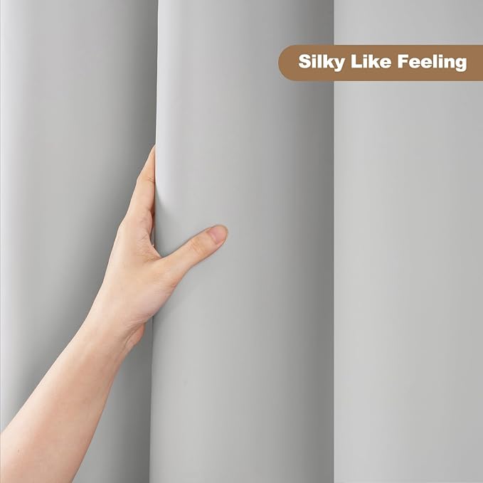 UFRIDAY Grey Stall Shower Curtain Liner Premium PEVA 60 x 72 inch,Heavy Duty Shower Curtain with 3 Weighted Magnets, Plastic Waterproof Gray Shower Curtains for Bathroom with 10Hooks