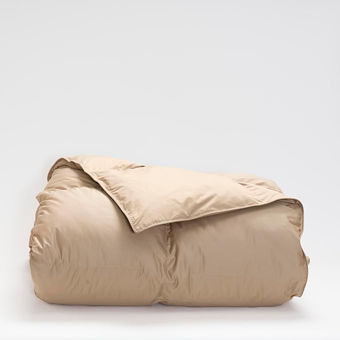Cuddledown Chroma Down Alternative Comforter | Soft, Lofty, Cloudlike | Hypoallergenic | 100% Cotton Sateen Shell | Handcrafted | Duvet Insert | Oeko-TEX Certified | Queen | Winter | Twig