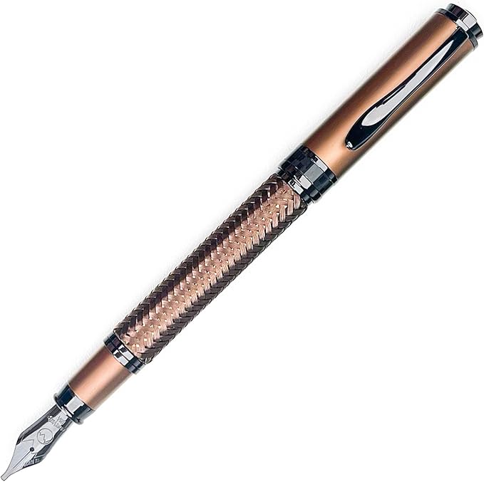 Monteverde Innova Formula M Fountain Pen, Bronze - Fine Nib, Luxury Pen with PVD Coating, Refillable, JoWo Stainless Steel Nib, Premium Gift Box