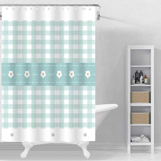 TIKABC Shower Curtain Liner, 4G PEVA Shower Liner, Plastic Peva Waterproof Shower Curtains, 72x72 inch with Grommet Holes 3 Magnetic Weights