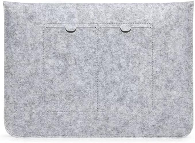 Felt Laptop Bag Laptop Sleeve Tablet Case Ultra Slim Business Carrying Case Protective Bag Compatible with Apple MacBook Dell HP Microsoft Notebook (Light Gray, 13-inch)