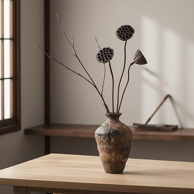Wabi-Sabi Coarse Pottery Vintage Vase: Let Your Home Breathe with Natural Zen