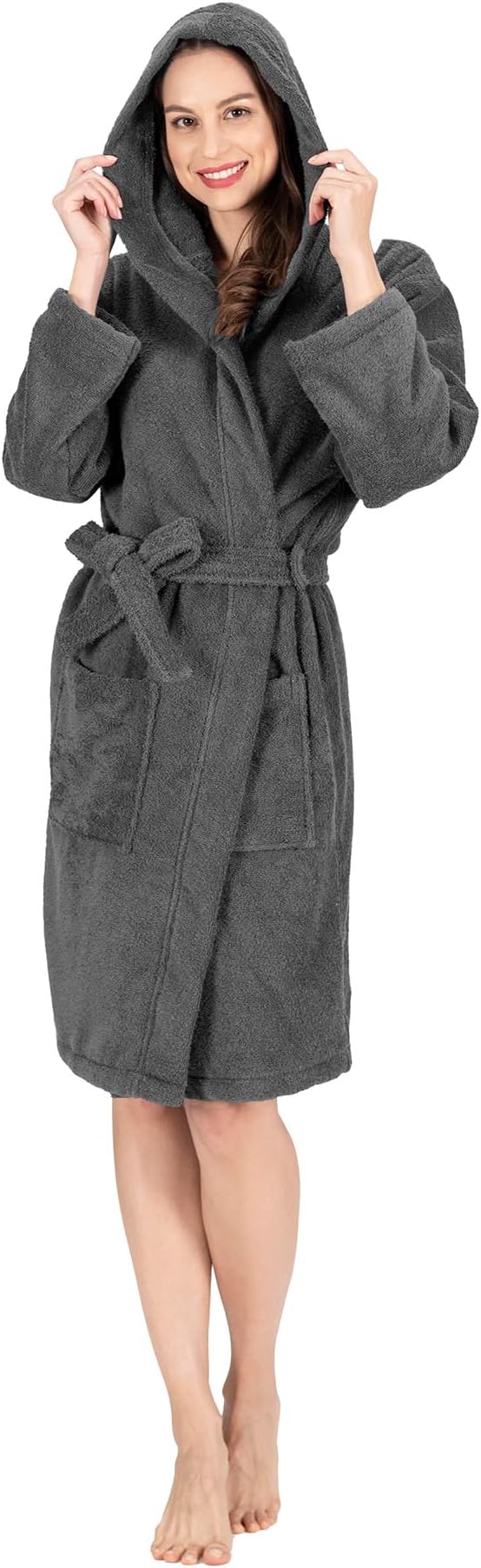 Nine West Women's Hooded Terry Bathrobe