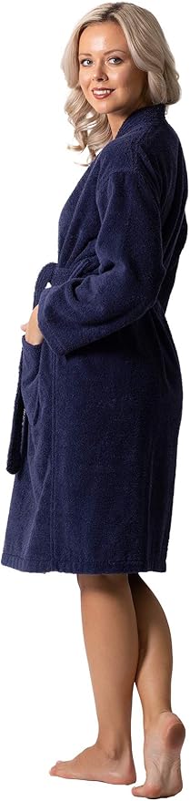 Luxurious Turkish Terry Kimono Collar Super-Soft Terry Absorbent Bathrobes for Women