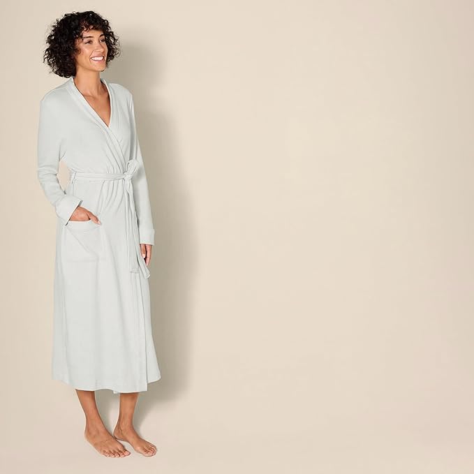 Amazon Essentials Women's Lightweight Waffle Full-Length Bath Robe with Pockets (Available in Plus Size)