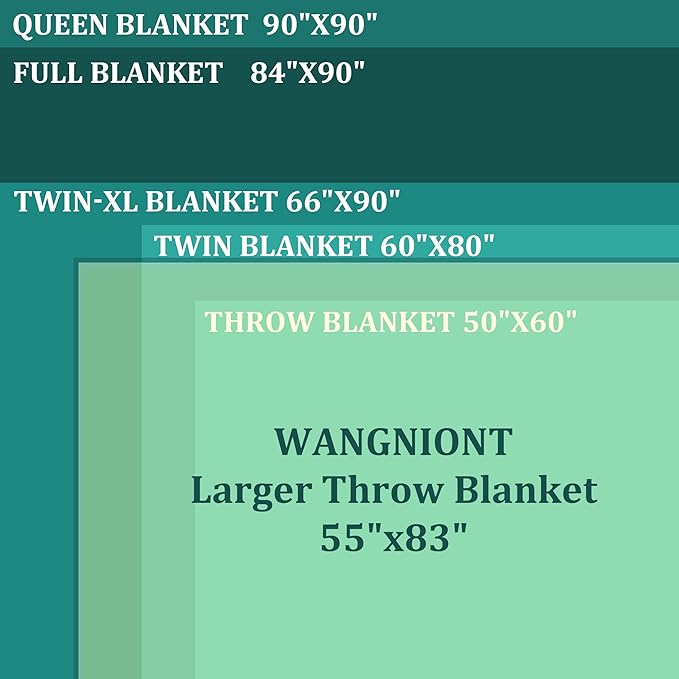 Soft Pure Wool Throw Blanket, Lightweight Warmth, 55"x83" with Fringe, Compact with Bag, Useful Gift for Women Men, All Season Decorative Cozy Travel Blanket for Couch Bed, Outdoors
