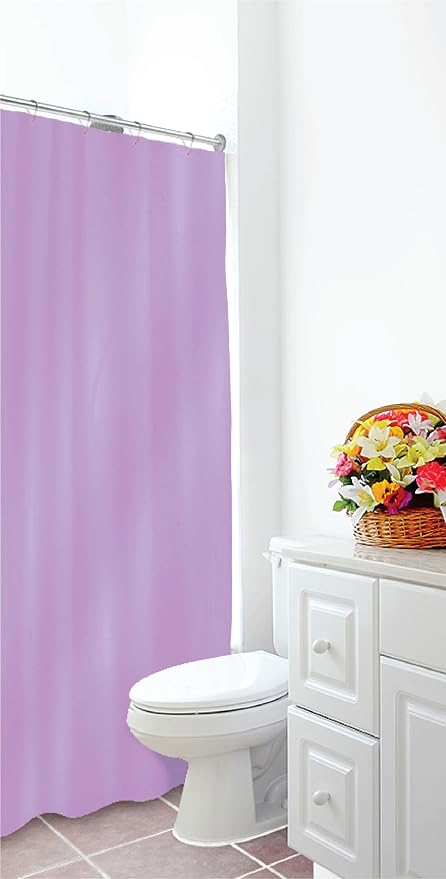 Home Expressions 6 Gauge PEVA Liner Magnetic Shower Curtain Liner 70"x72" (Lilac)