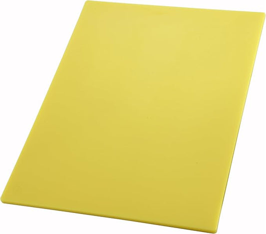 Winco Heavy-Duty Plastic Cutting Board, 15" x 20" x 1/2", Yellow, Medium