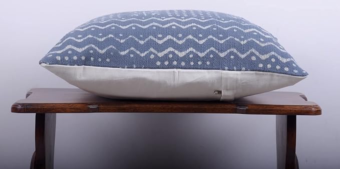Trade Star Handloomed Spring Cushion Cover Handmade Cotton Pillow Case 100% Cotton Mudcloth Pillow Cover Rustic Modern Tribal Framhouse Throw Pillow Cases (Dark Grey ALMA 18X18 INCHES)
