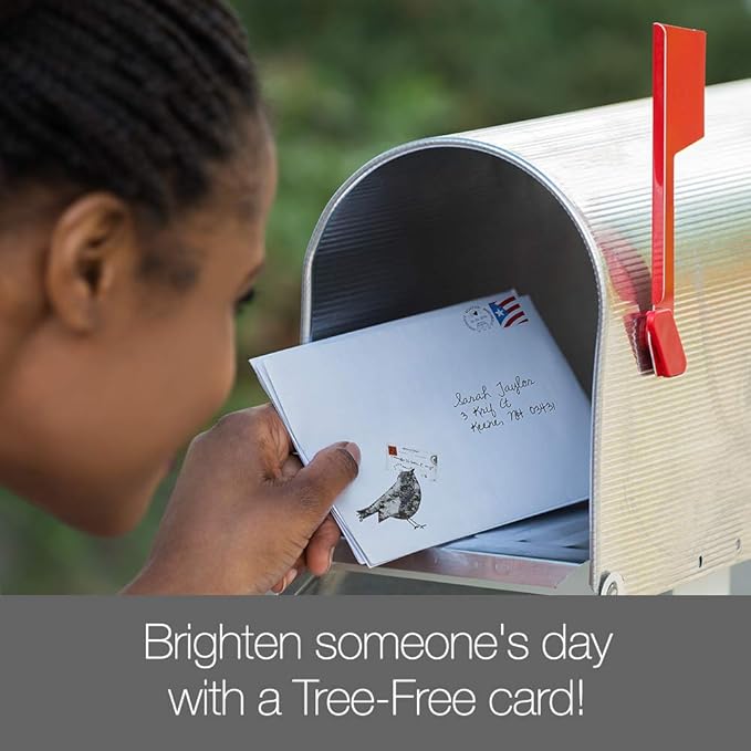 Tree-Free Greetings Single Card with Matching Envelope,Made in USA, 100% Recycled Paper, 5"x7", Sending Love Friendship (GO54384), Multi, 1-Pack