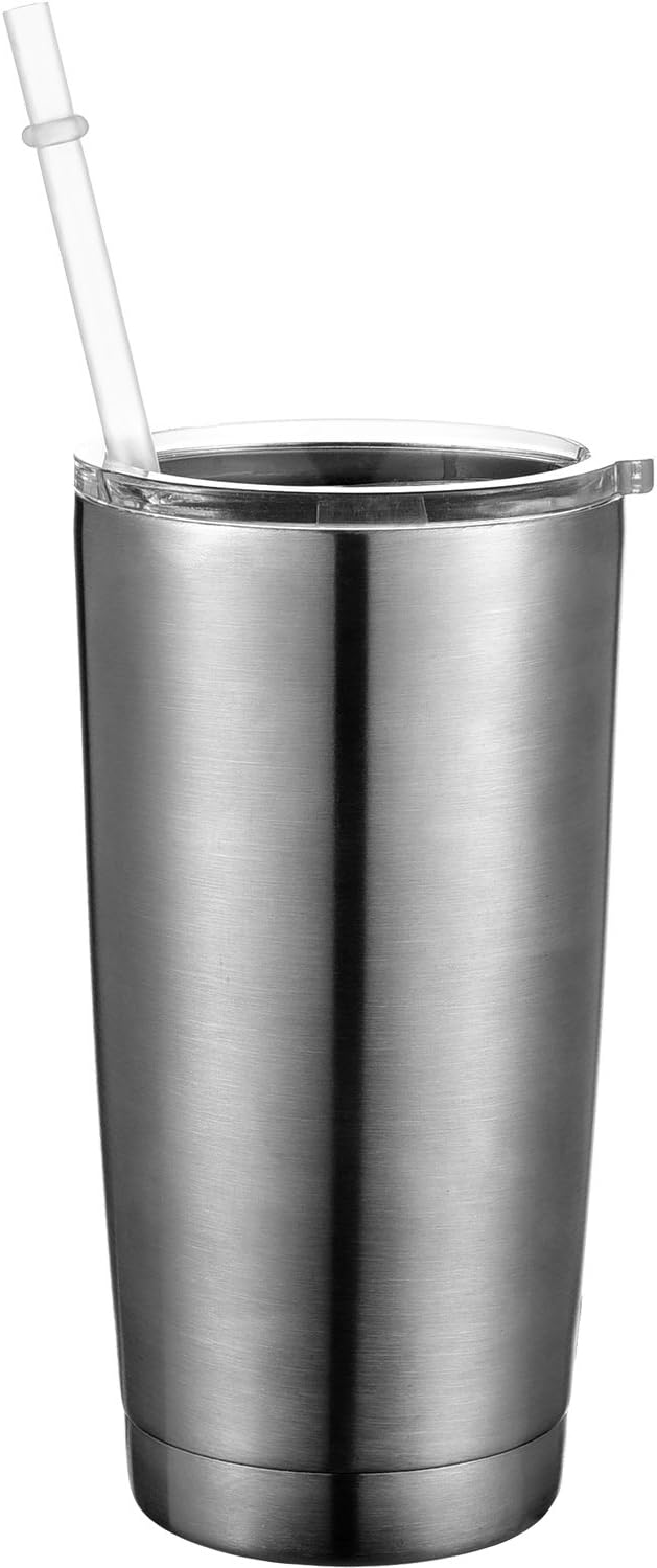 Jovitec 50 Pieces Plastic Straws Reusable for Tumblers Mason Jars Milkshakes Smoothies Reusable Hard Plastic Drinking Straws with Cleaning Brush(9 Inch,Clear)