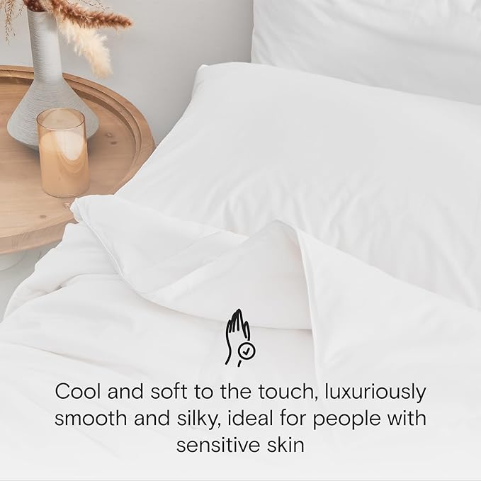 DOZ All Season Cooling Comforter, 100% Viscose Derived from Bamboo, Breathable, Lightweight, Soft, Down Alternative Duvet Insert, 8 Loops, 106"x90" (King/Cal King)