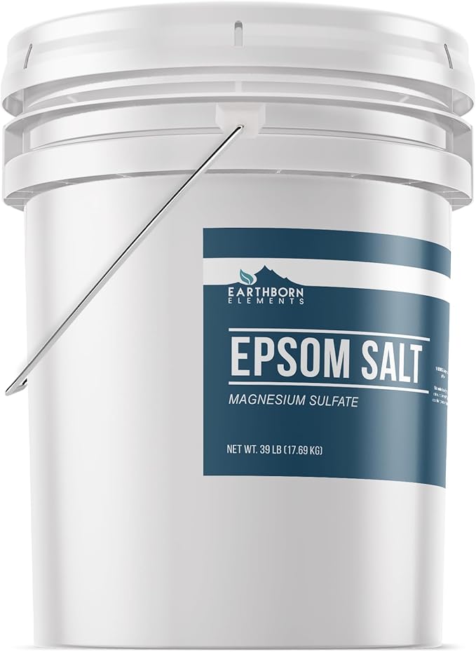 Earthborn Elements Epsom Salt (5 Gallon), Magnesium Sulfate Soaking Solution (624 Ounce)