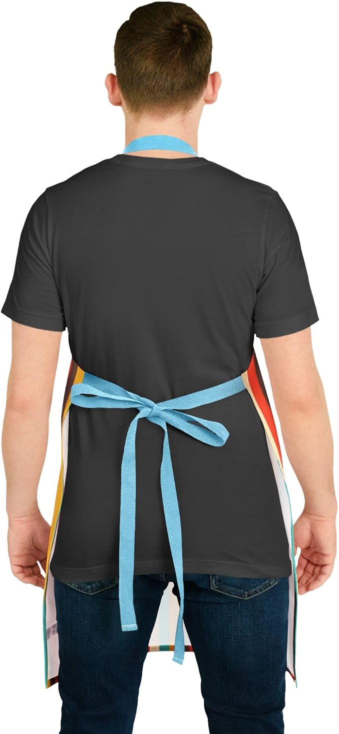 Retro Vertical Stripes Apron | Colorful Kitchen Stripe Apron