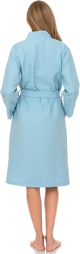 TowelSelections Womens Waffle Robe Kimono Spa Bathrobe Soft Shower Bath Robe for Women XS to XXL