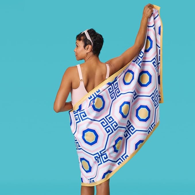 WerkShoppe Greek Key Tiles Go Big Towel
