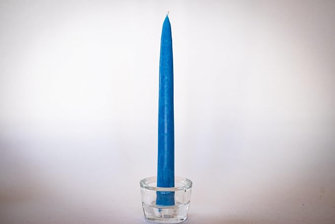 100% Pure Beeswax Taper Candles - All-Natural Handmade Decorative & Dipped Smokeless Unscented Candles for Christmas, Advent, and Hanukkah, Rainbow, 8.5 Inches, 12 Candle Set, by BeeTheLight